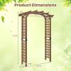 imageGiantex 75FT Wood Garden Arbor Trellis Wooden Wedding Arch for Ceremony Party Outdoor Archway Pergola for Climbing Plants Pathway Yard Garden Decor Easy Assembly Honey Brown 63W x 90HDark Brown