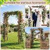imageGiantex 75FT Wood Garden Arbor Trellis Wooden Wedding Arch for Ceremony Party Outdoor Archway Pergola for Climbing Plants Pathway Yard Garden Decor Easy Assembly Honey Brown 63W x 90HDark Brown