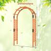imageGiantex 75FT Wood Garden Arbor Trellis Wooden Wedding Arch for Ceremony Party Outdoor Archway Pergola for Climbing Plants Pathway Yard Garden Decor Easy Assembly Honey Brown 63W x 90HWalnut Brown