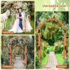 imageGiantex 75FT Wood Garden Arbor Trellis Wooden Wedding Arch for Ceremony Party Outdoor Archway Pergola for Climbing Plants Pathway Yard Garden Decor Easy Assembly Honey Brown 63W x 90HWalnut Brown