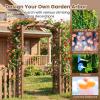 imageGiantex 75FT Wood Garden Arbor Trellis Wooden Wedding Arch for Ceremony Party Outdoor Archway Pergola for Climbing Plants Pathway Yard Garden Decor Easy Assembly Honey Brown 63W x 90HDark Brown