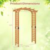 imageGiantex 75FT Wood Garden Arbor Trellis Wooden Wedding Arch for Ceremony Party Outdoor Archway Pergola for Climbing Plants Pathway Yard Garden Decor Easy Assembly Honey Brown 63W x 90HHoney Brown