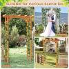 imageGiantex 75FT Wood Garden Arbor Trellis Wooden Wedding Arch for Ceremony Party Outdoor Archway Pergola for Climbing Plants Pathway Yard Garden Decor Easy Assembly Honey Brown 63W x 90HHoney Brown