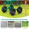 imageGiantex Garden Hose Reel Cart  Mobile Water Hose Cart with 4 Wheels amp Nonslip Grip Outdoor Heavy Duty Water Hose Holder Hold 330 FT of 58 or 34 400 FT of 12 Hose for Lawn Garden Yard GreyGreen