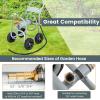 imageGiantex Garden Hose Reel Cart  Mobile Water Hose Cart with 4 Wheels amp Nonslip Grip Outdoor Heavy Duty Water Hose Holder Hold 330 FT of 58 or 34 400 FT of 12 Hose for Lawn Garden Yard GreyGrey