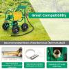 imageGiantex Garden Hose Reel Cart  Mobile Water Hose Cart with 4 Wheels amp Nonslip Grip Outdoor Heavy Duty Water Hose Holder Hold 330 FT of 58 or 34 400 FT of 12 Hose for Lawn Garden Yard GreyGreen