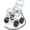 imageGiantex Garden Hose Reel Cart  Mobile Water Hose Cart with 4 Wheels amp Nonslip Grip Outdoor Heavy Duty Water Hose Holder Hold 330 FT of 58 or 34 400 FT of 12 Hose for Lawn Garden Yard GreyGrey