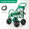 imageGiantex Garden Hose Reel Cart  Mobile Water Hose Cart with 4 Wheels amp Nonslip Grip Outdoor Heavy Duty Water Hose Holder Hold 330 FT of 58 or 34 400 FT of 12 Hose for Lawn Garden Yard GreyGreen