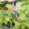 imageGiantex Garden Hose Reel Cart  Mobile Water Hose Cart with 4 Wheels amp Nonslip Grip Outdoor Heavy Duty Water Hose Holder Hold 330 FT of 58 or 34 400 FT of 12 Hose for Lawn Garden Yard GreyGreen
