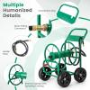 imageGiantex Garden Hose Reel Cart  Mobile Water Hose Cart with 4 Wheels amp Nonslip Grip Outdoor Heavy Duty Water Hose Holder Hold 330 FT of 58 or 34 400 FT of 12 Hose for Lawn Garden Yard GreyGreen