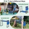 imageGiantex Garden Kneeler amp Seat Folding Gardening Stool Portable Garden Bench with EVA Foam Pad HeavyDuty Metal Frame Gardening Tool for Women Men Seniors Holds 330 LBS Blue with 1 BagsBlue
