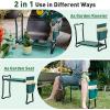 imageGiantex Garden Kneeler amp Seat Folding Gardening Stool Portable Garden Bench with EVA Foam Pad HeavyDuty Metal Frame Gardening Tool for Women Men Seniors Holds 330 LBS Blue with 1 BagsGreen
