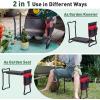 imageGiantex Garden Kneeler amp Seat Folding Gardening Stool Portable Garden Bench with EVA Foam Pad HeavyDuty Metal Frame Gardening Tool for Women Men Seniors Holds 330 LBS Blue with 1 BagsBlack
