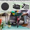 imageGiantex Garden Kneeler amp Seat Folding Gardening Stool Portable Garden Bench with EVA Foam Pad HeavyDuty Metal Frame Gardening Tool for Women Men Seniors Holds 330 LBS Blue with 1 BagsBlack