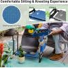 imageGiantex Garden Kneeler amp Seat Folding Gardening Stool Portable Garden Bench with EVA Foam Pad HeavyDuty Metal Frame Gardening Tool for Women Men Seniors Holds 330 LBS Blue with 1 BagsBlue