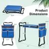 imageGiantex Garden Kneeler amp Seat Folding Gardening Stool Portable Garden Bench with EVA Foam Pad HeavyDuty Metal Frame Gardening Tool for Women Men Seniors Holds 330 LBS Blue with 1 BagsBlue
