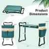 imageGiantex Garden Kneeler amp Seat Folding Gardening Stool Portable Garden Bench with EVA Foam Pad HeavyDuty Metal Frame Gardening Tool for Women Men Seniors Holds 330 LBS Blue with 1 BagsGreen