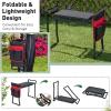 imageGiantex Garden Kneeler amp Seat Folding Gardening Stool Portable Garden Bench with EVA Foam Pad HeavyDuty Metal Frame Gardening Tool for Women Men Seniors Holds 330 LBS Blue with 1 BagsBlack