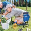 imageGiantex Garden Kneeler amp Seat Folding Gardening Stool Portable Garden Bench with EVA Foam Pad HeavyDuty Metal Frame Gardening Tool for Women Men Seniors Holds 330 LBS Blue with 1 BagsBlue