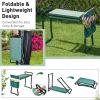 imageGiantex Garden Kneeler amp Seat Folding Gardening Stool Portable Garden Bench with EVA Foam Pad HeavyDuty Metal Frame Gardening Tool for Women Men Seniors Holds 330 LBS Blue with 1 BagsGreen