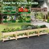 imageGiantex Mobile Raised Garden Bed Wood Planter Box with Wheels Storage Shelf amp Liner 47x23x33 Rolling Raised Bed for Indoor Outdoor Plants Vegetables Flower Herbs Fruit Gardening2