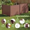 imageGiantex NoDig Air Conditioner Fence 2Panel Outdoor Privacy Screen with Metal Stakes WeatherResistant AC Unit amp Trash Bin Enclosure HOAFriendly Decorative Garden Fences 48W x 36H WhiteBrown