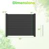 imageGiantex NoDig Air Conditioner Fence 2Panel Outdoor Privacy Screen with Metal Stakes WeatherResistant AC Unit amp Trash Bin Enclosure HOAFriendly Decorative Garden Fences 48W x 36H WhiteBlack