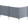 imageGiantex NoDig Air Conditioner Fence 2Panel Outdoor Privacy Screen with Metal Stakes WeatherResistant AC Unit amp Trash Bin Enclosure HOAFriendly Decorative Garden Fences 48W x 36H WhiteGray