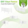 imageGiantex NoDig Air Conditioner Fence 2Panel Outdoor Privacy Screen with Metal Stakes WeatherResistant AC Unit amp Trash Bin Enclosure HOAFriendly Decorative Garden Fences 48W x 36H WhiteWhite