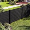 imageGiantex NoDig Air Conditioner Fence 2Panel Outdoor Privacy Screen with Metal Stakes WeatherResistant AC Unit amp Trash Bin Enclosure HOAFriendly Decorative Garden Fences 48W x 36H WhiteBlack