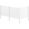 imageGiantex NoDig Air Conditioner Fence 2Panel Outdoor Privacy Screen with Metal Stakes WeatherResistant AC Unit amp Trash Bin Enclosure HOAFriendly Decorative Garden Fences 48W x 36H WhiteWhite