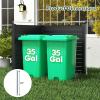 imageGiantex NoDig Air Conditioner Fence 2Panel Outdoor Privacy Screen with Metal Stakes WeatherResistant AC Unit amp Trash Bin Enclosure HOAFriendly Decorative Garden Fences 48W x 36H WhiteBlack