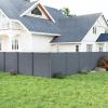 imageGiantex NoDig Air Conditioner Fence 2Panel Outdoor Privacy Screen with Metal Stakes WeatherResistant AC Unit amp Trash Bin Enclosure HOAFriendly Decorative Garden Fences 48W x 36H WhiteGray