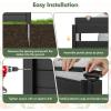 imageGiantex NoDig Air Conditioner Fence 2Panel Outdoor Privacy Screen with Metal Stakes WeatherResistant AC Unit amp Trash Bin Enclosure HOAFriendly Decorative Garden Fences 48W x 36H WhiteBlack