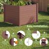 imageGiantex NoDig Air Conditioner Fence 2Panel Outdoor Privacy Screen with Metal Stakes WeatherResistant AC Unit amp Trash Bin Enclosure HOAFriendly Decorative Garden Fences 48W x 36H WhiteBrown
