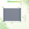 imageGiantex NoDig Air Conditioner Fence 2Panel Outdoor Privacy Screen with Metal Stakes WeatherResistant AC Unit amp Trash Bin Enclosure HOAFriendly Decorative Garden Fences 48W x 36H WhiteGray