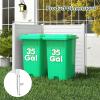 imageGiantex NoDig Air Conditioner Fence 2Panel Outdoor Privacy Screen with Metal Stakes WeatherResistant AC Unit amp Trash Bin Enclosure HOAFriendly Decorative Garden Fences 48W x 36H WhiteWhite