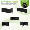 imageGiantex NoDig Air Conditioner Fence 2Panel Outdoor Privacy Screen with Metal Stakes WeatherResistant AC Unit amp Trash Bin Enclosure HOAFriendly Decorative Garden Fences 48W x 36H WhiteBlack