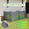 imageGiantex NoDig Air Conditioner Fence 2Panel Outdoor Privacy Screen with Metal Stakes WeatherResistant AC Unit amp Trash Bin Enclosure HOAFriendly Decorative Garden Fences 48W x 36H WhiteGray