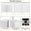 imageGiantex NoDig Air Conditioner Fence 2Panel Outdoor Privacy Screen with Metal Stakes WeatherResistant AC Unit amp Trash Bin Enclosure HOAFriendly Decorative Garden Fences 48W x 36H WhiteWhite