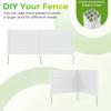 imageGiantex NoDig Air Conditioner Fence 2Panel Outdoor Privacy Screen with Metal Stakes WeatherResistant AC Unit amp Trash Bin Enclosure HOAFriendly Decorative Garden Fences 48W x 36H WhiteWhite