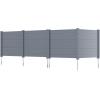 imageGiantex NoDig Air Conditioner Fence 2Panel Outdoor Privacy Screen with Metal Stakes WeatherResistant AC Unit amp Trash Bin Enclosure HOAFriendly Decorative Garden Fences 48W x 36H WhiteGray