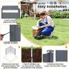 imageGiantex NoDig Air Conditioner Fence 2Panel Outdoor Privacy Screen with Metal Stakes WeatherResistant AC Unit amp Trash Bin Enclosure HOAFriendly Decorative Garden Fences 48W x 36H WhiteGray