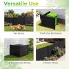 imageGiantex NoDig Air Conditioner Fence 2Panel Outdoor Privacy Screen with Metal Stakes WeatherResistant AC Unit amp Trash Bin Enclosure HOAFriendly Decorative Garden Fences 48W x 36H WhiteBlack