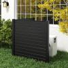 imageGiantex NoDig Air Conditioner Fence 2Panel Outdoor Privacy Screen with Metal Stakes WeatherResistant AC Unit amp Trash Bin Enclosure HOAFriendly Decorative Garden Fences 48W x 36H WhiteBlack