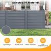 imageGiantex NoDig Air Conditioner Fence 2Panel Outdoor Privacy Screen with Metal Stakes WeatherResistant AC Unit amp Trash Bin Enclosure HOAFriendly Decorative Garden Fences 48W x 36H WhiteGray