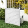 imageGiantex NoDig Air Conditioner Fence 2Panel Outdoor Privacy Screen with Metal Stakes WeatherResistant AC Unit amp Trash Bin Enclosure HOAFriendly Decorative Garden Fences 48W x 36H WhiteWhite
