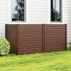 imageGiantex NoDig Air Conditioner Fence 2Panel Outdoor Privacy Screen with Metal Stakes WeatherResistant AC Unit amp Trash Bin Enclosure HOAFriendly Decorative Garden Fences 48W x 36H WhiteBrown