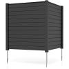 imageGiantex NoDig Air Conditioner Fence 2Panel Outdoor Privacy Screen with Metal Stakes WeatherResistant AC Unit amp Trash Bin Enclosure HOAFriendly Decorative Garden Fences 48W x 36H WhiteBlack