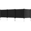 imageGiantex NoDig Air Conditioner Fence 2Panel Outdoor Privacy Screen with Metal Stakes WeatherResistant AC Unit amp Trash Bin Enclosure HOAFriendly Decorative Garden Fences 48W x 36H WhiteBlack